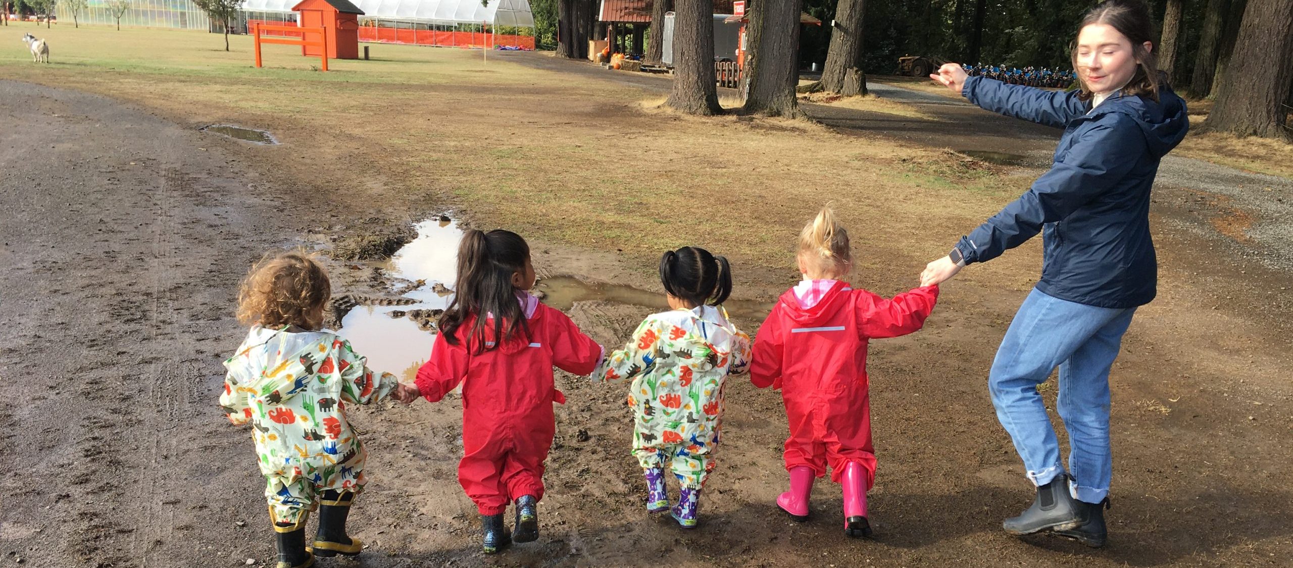 Classroom kids on a walk